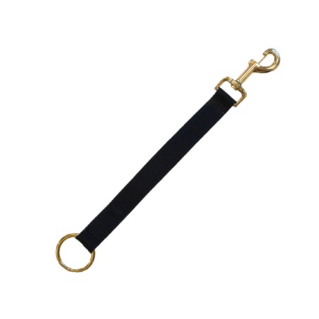 Lanière d'attache nylon mousqueton et anneau