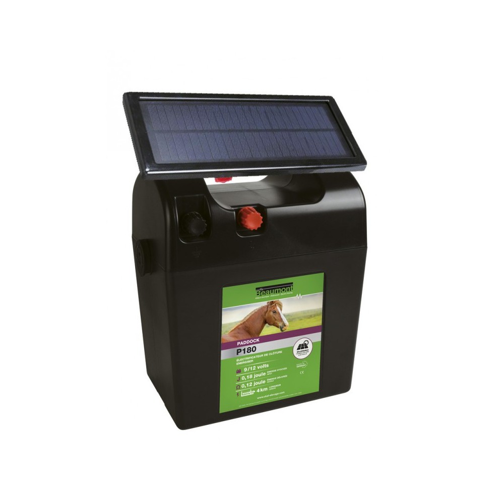 Poste à pile PADDOCK 180 + panneau solaire 2,5W