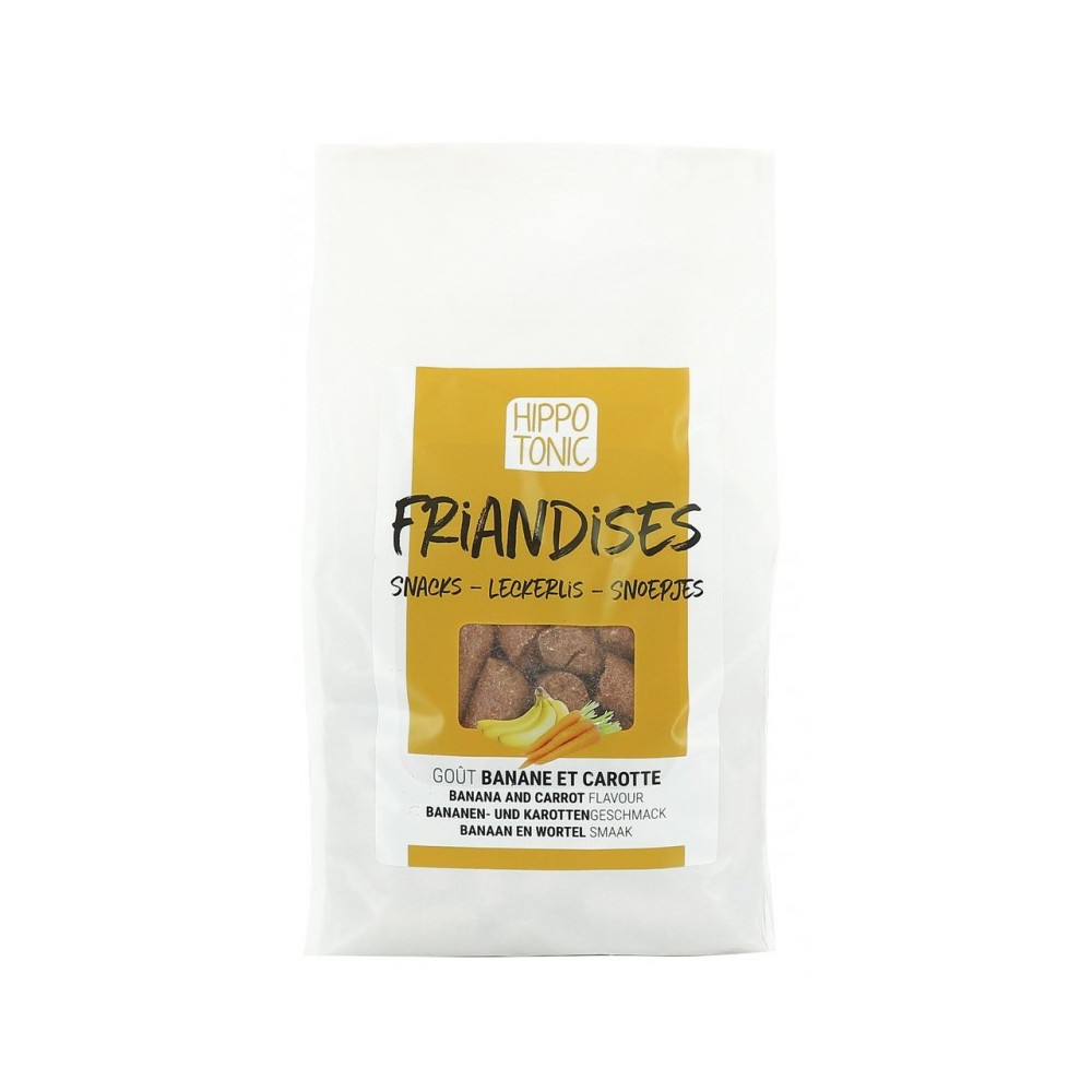 Bonbons pour chevaux goût banane et carotte