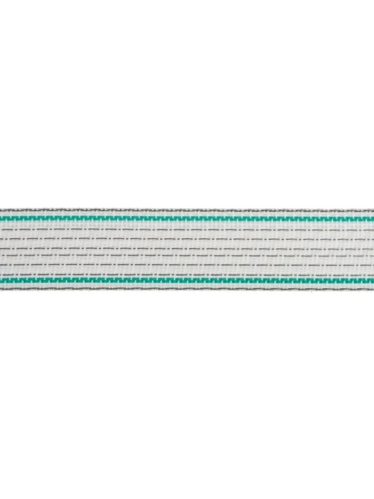 Ruban PremiumPlus 40mm blanc/vert