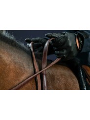 Rênes Hunter Grip DRESSAGE cuir plat Collection 5/8