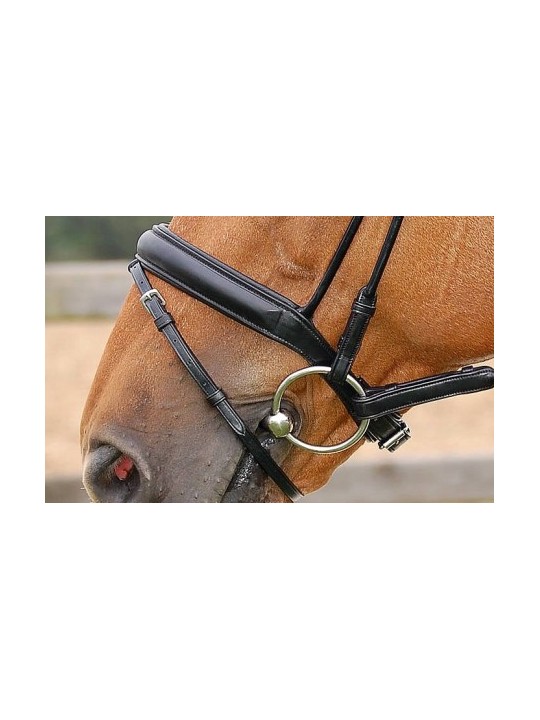 Bridon DRESSAGE Collection cuir rond muserolle moyenne