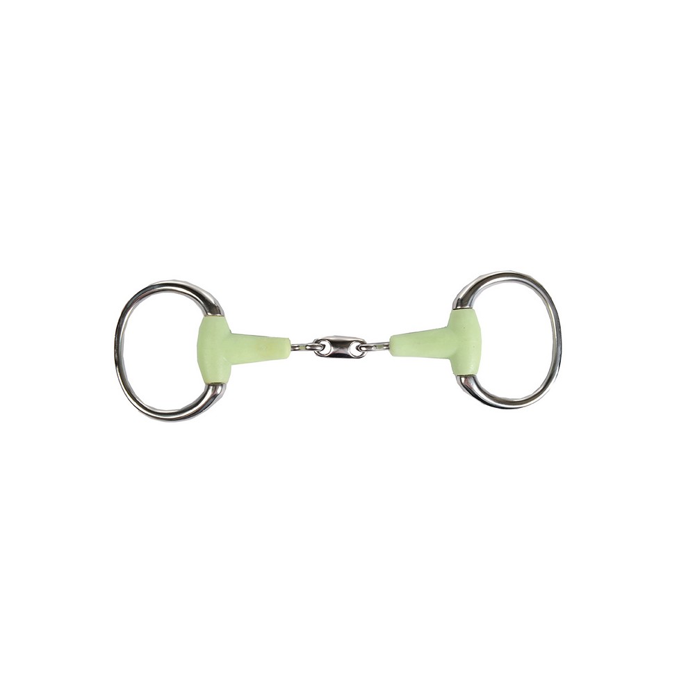 Mors à olives double brisure 18 mm goût pomme