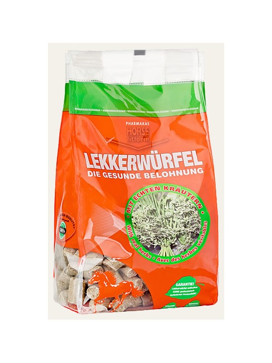 Bonbons LEKKERWURFEL aux herbes véritables